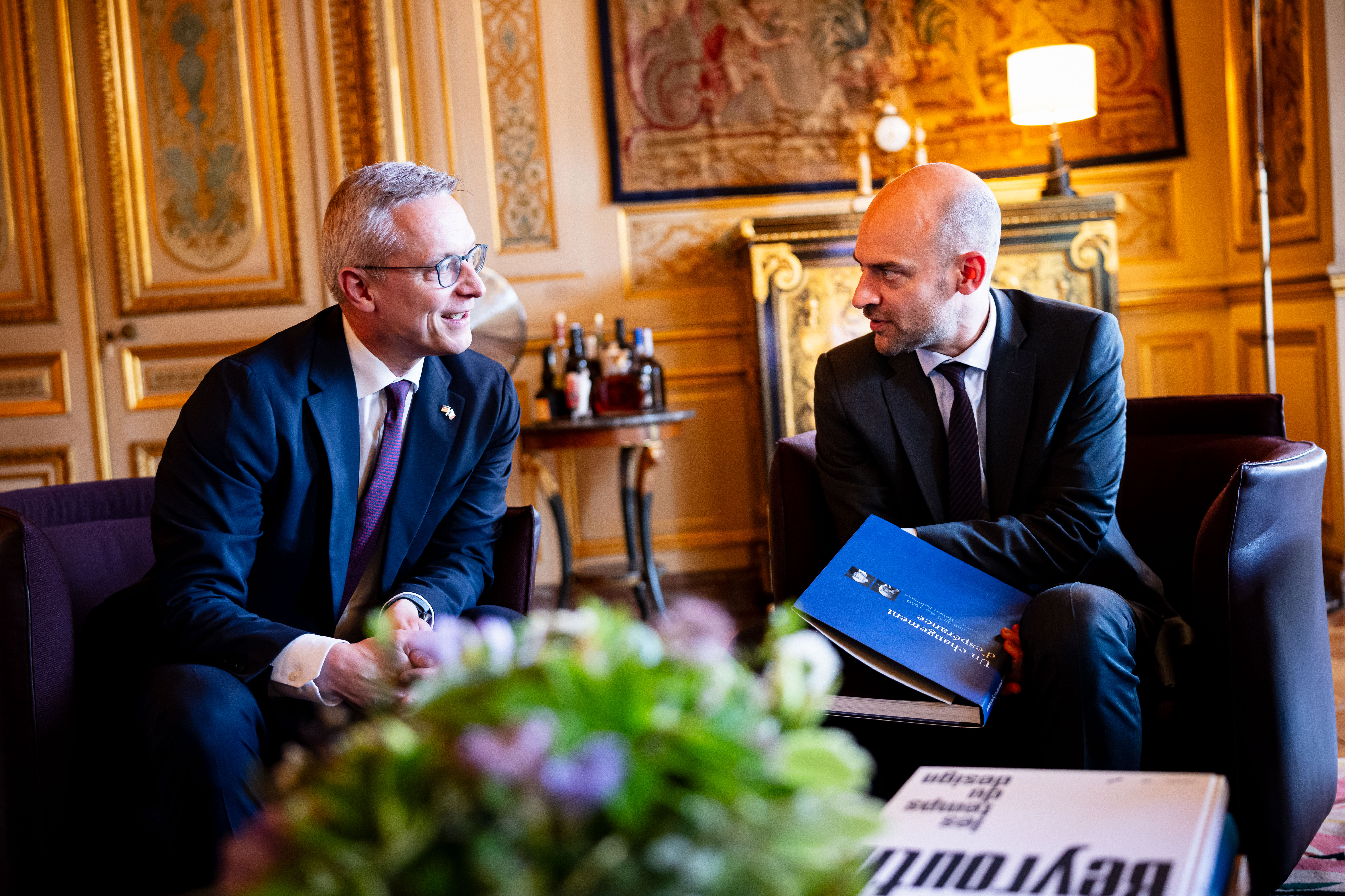 Bundesminister Wildberger im Gespräch mit Frankreichs Außenminister Barrot