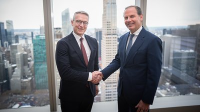 Minister Wildberger mit Martin Schroeter, CEO Kyndryl