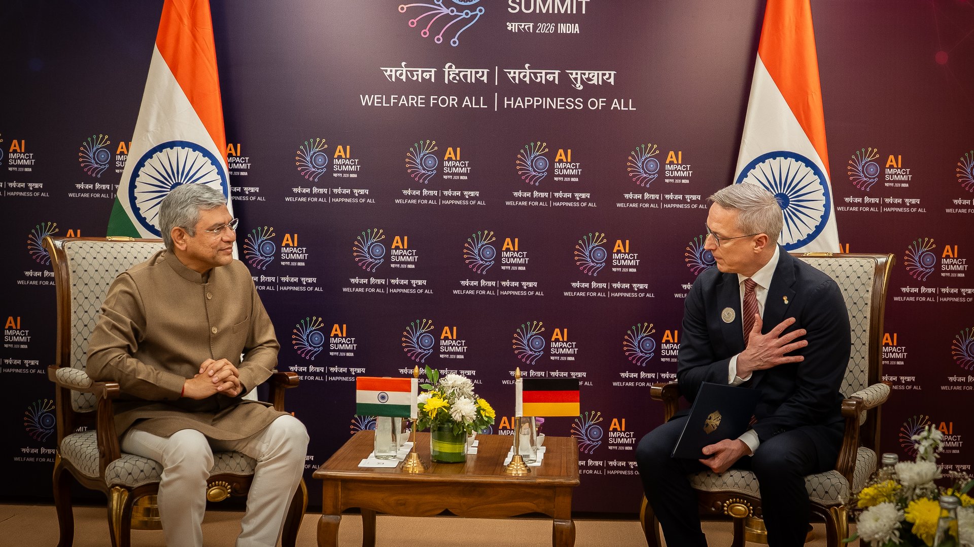 Indiens Minister Aschwini Vaischnaw und Digitalminister Dr. Karsten Wildberger