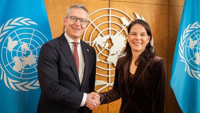 Bundesminister Dr. Karsten Wildberger mit Annalena Baerbock