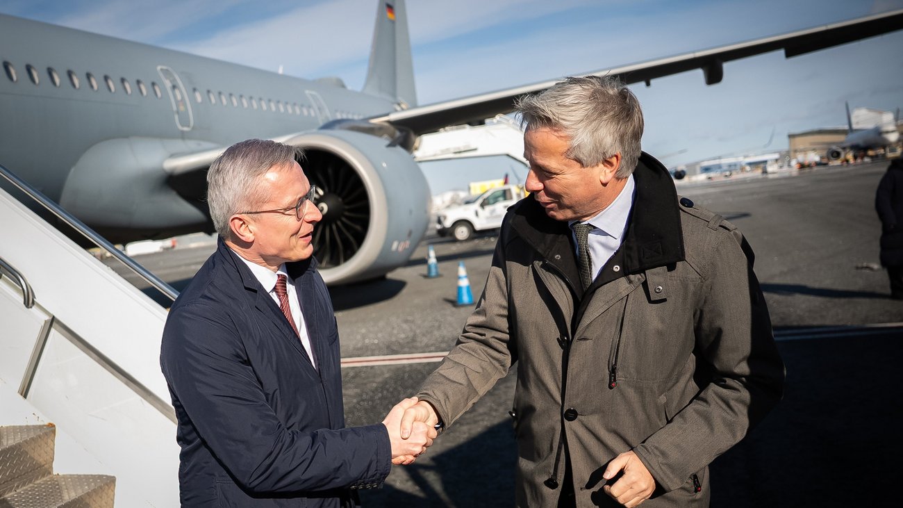 Bundesdigitalminister Dr. Karsten Wildberger und Botschafter Dr. Thomas Zahneisen, Stellvertreter der Ständigen Vertreterin Deutschlands bei den Vereinten Nationen