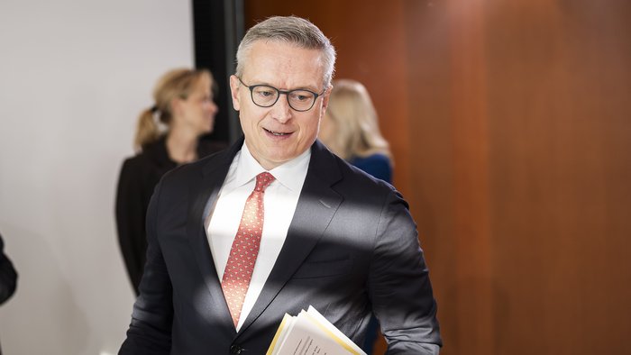 Minister Wildberger nach der Kabinettsitzung
